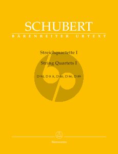 Schubert Streichquartette Vol.1 D.94 - 8A- 46 - 86 - 89 (Stimmen)