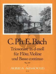 Bach Triosonate d-moll Wq 145 (nach BWV 1036) Flöte[Oboe/Violine]-Violine-Bc (Herausgegeben von Manfredo Zimmermann)