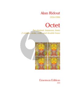 Ridout Octet Clar.[Bb]-Bsn-Hrn-2 Vi.-Va.-Vc.-Db. (Score/Parts)