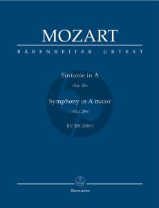 Mozart Symphony no. 29 in A major KV 201 (186a) Study Score