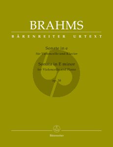 Brahms Sonata e-minor Op.38 Violoncello and Piano (edited by Clive Brown)