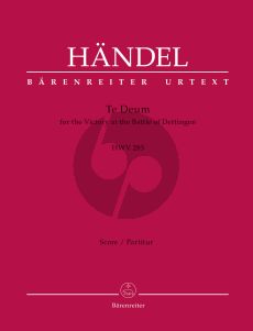 Handel Te Deum for the Victory at the Battle of Dettingen Score