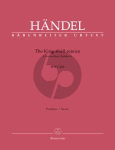 Handel The King shall rejoice HWV 260 (Coronation Anthem) SAATBB-Orch. Full Score