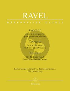 Ravel Concerto for the Left Hand for Piano and Orchestra (piano red.)