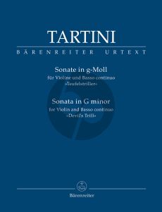 Tartini Sonata G-minor "Devil's Trill" Violin-Bc (edited by Agnese Pavanello) (Barenreiter-Urtext)