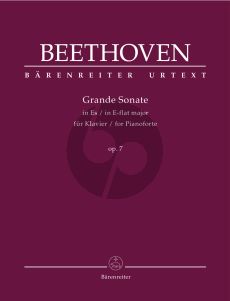 Beethoven Grande Sonate for Pianoforte E-flat major Op.7 (edited by Jonathan Del Mar) (Barenreiter-Urtext)