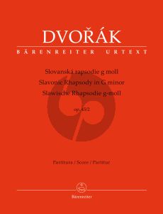 Dvorak Slawische Rhapsodie g-Moll Op.45 No.2 Orchester Partitur (Robert Simon) (Barenreiter-Urtext)