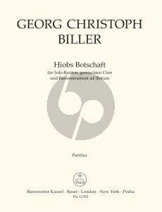 Biller Hiobs Botschaft for Solo Baritone, Mixed Choir (SSAATTBB) and Bass Instrument ab libitum (dt.)