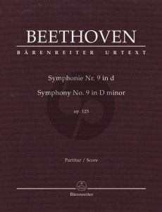 Beethoven Symphony No. 9 D-minor Opus 125 Full Score (edited by Jonathan Del Mar) (Hardcover)