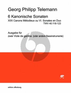 Telemann 6 Kanonische Sonaten 2 Viola da Gamba