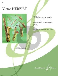 Herbiet Elégie automnale Saxophone soprano et Piano