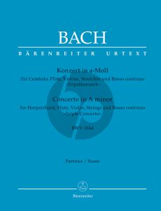 Bach Concerto a-minor BWV 1044 "Triple Concerto" for Harpsichord, Flute, Violin, Strings and Basso continuo (Full Score) (edited by Dietrich Kilian)