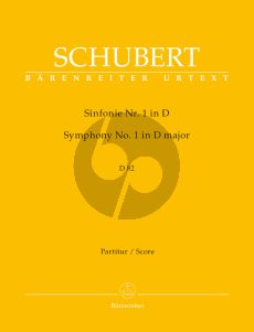 Schubert Symphony No.1 D-Dur D.82 for Orchestra Fullscore