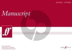 Faber Music A3 Manuscript Pad (75 page, 18 stave, white paper) (All Instruments)