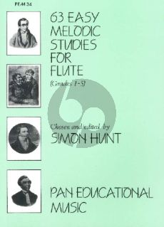 Hunt 63 Easy Melodious Studies for Flute (grades 1 - 5)