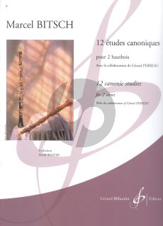 Bitsch 12 Etudes canoniques 2 Hautbois (avec collaboration de Gerard Perreau)