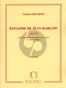 Koechlin Epitaph de Jean Harlow Op.164 Romance for Flute-Saxophone in Eb and Piano or Harp