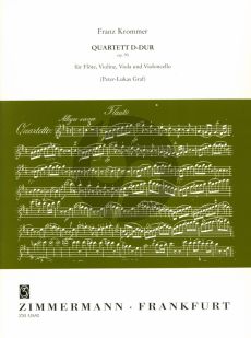 Krommer Quartett D dur Op.93 Flöte-Violine-Viola und Violoncello (Part./Stimmen) (Peter-Lukas Graf)