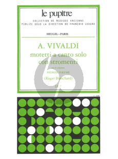 Vivaldi Motetti a Canto solo con Strumenti Vol. 1 voice-instruments (Score) (Roger Blanchard)