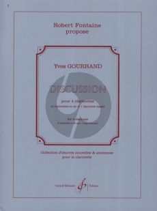 Gourhand Discussion 3 Clar.inets [Bb]-Bass Clarinet (Score/Parts) (Intermediate grade 6)