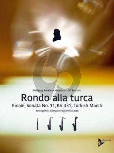 Mozart Rondo alla Turca from Sonata KV 331 for 4 Saxophones (SATB) (Score/Parts) (arr. Bill Perconti)