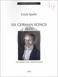 6 German Songs Op.154 (Medium Voice-Clar.[Bb]- Piano)