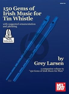 Larsen 150 Gems of Irish Music for Tin Wistle - Book with Audio Online (with suggested ornamentation and phrasing)