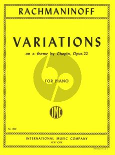 Rachmaninoff Variations on a Theme by Chopin Op.22 for Piano Solo