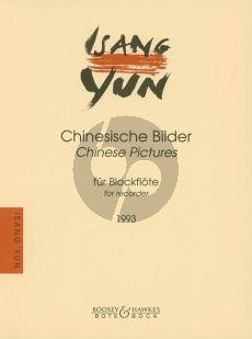 Yun 4 Chinesische Bilder (1993) Recorder (or Flute) solo)