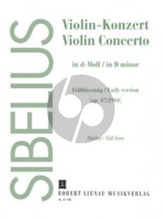Sibelius Konzert d-Moll, Frühfassung, [op.47/1904], für Violine-Orch. Partitur