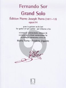 Sor Grand Solo - Édition Pierre Porro (1811–12) Op.14 Guitar