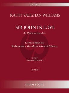 Vaughan Williams Sir John in Love Study Score (edited by David Lloyd-Jones)