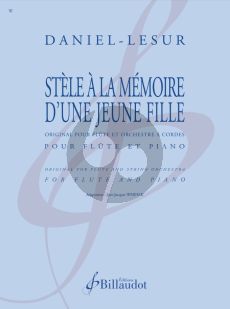 Daniel-Lesur Stèle à la mémoire d’une jeune fille for Flute and Piano (Arr. by Jean-Jacques Werner)