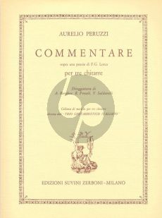 Peruzzi Commentare sopra una poesia di F.G.Lorca for 3 Guitars (3 Scores)