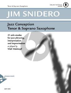 Snidero Easy Jazz Conception Tenor and Soprano Saxophone Book with Audio Online (15 Solo Etudes for Jazz Phrasing, Interpretation and Improvisation)