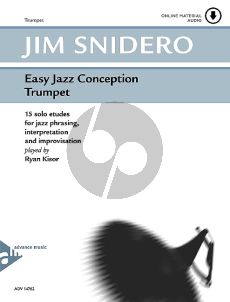 Snidero Easy Jazz Conception for Trumpet - 15 Solo Etudes for Jazz Phrasing, Interpretation, Improvisation Book with Audio Online