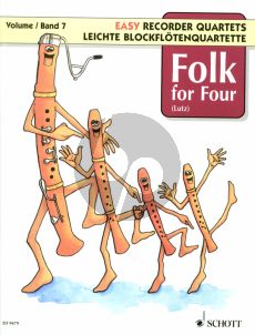 Folk for Four 4 Blockflöten (SATB) (Playing Score) (Wilhelm Lutz)