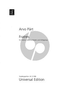 Part Fratres (1977 / 1992) for Violin-String Orchestra and Percussion Study Score