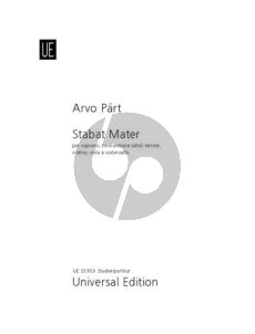 Part Stabat Mater (1985) 3 Voices [SAT]-Vi.-Va.-Vc. (Full Score)