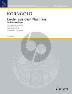 Korngold Lieder aus dem Nachlass Vol.2 (Medium Voice)