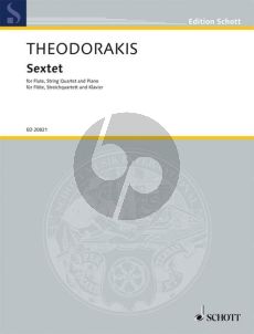 Theodorakis Sextet (1947) Flute-String Quartet and Piano (Score/Parts)