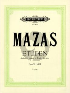 Mazas Etudes d'Artistes Op.36 Vol.3 fur Violine (Herausgeber Friedrich Hermann) (Peters)