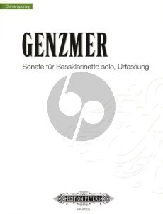 Genzmer Sonate GeWV 202 Basklarinet Solo (1984 Urfassung) (Renate Rusche)