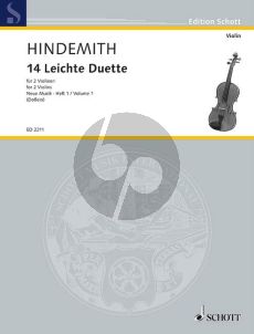 Hindemith Spielbuch fur Violinen (41 Ubunsstucke fur 2 (oder 1) Violinen