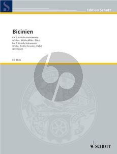 Bicinien for 2 Melody Instruments (2 -part Fantasies from around 1600) (Heinz Zirnbauer)