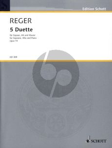 reger 5 Duette op.4 Sopran und Altstimme mit Klavier