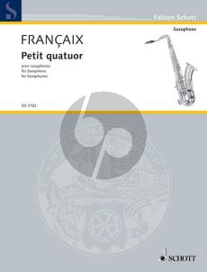 Francaix Petit Quatuor 4 Saxophonen (SATB) (1935) (Stimmen)