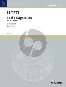 Ligeti 6 Bagatellen (1953) (from "Musica ricercata") Woodwind Quintet (Parts)