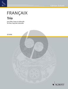 Francaix Trio Flute-Harp-Violoncello (1971) (3 Scores)