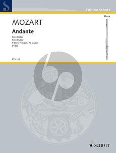 Mozart Andante F-major KV 616 "Ein Stuck fur eine Walze in eine kleine Orgel" 4 Flutes (Score/Parts) (arr. Stefan Hiby)